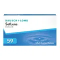 Bausch + Lomb SofLens 59 Monatslinsen, sphärische Kontaktlinsen, weich, 6 Stück, BC 8.6 mm / DIA 14.2 / +4.25 Dioptrien