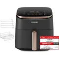 Cosori Heißluftfritteuse XXL Turbo Blaze, 6L Airfryer, 30°-230°, Kompakt, 1725 W, 5 Geschwindigkeitsstufen&9 FunktionenCooking Charts, Energiesp... - Schwarz