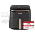 Cosori Heißluftfritteuse XXL Turbo Blaze, 6L Airfryer, 30°-230°, Kompakt, 1725,00 W, 5 Geschwindigkeitsstufen & 9 Funktionen, DC-Motor, Energiesparend, Schwarz