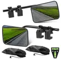 Melko Autospiegel Wohnwagenspiegel universal Aufsatzspiegel Caravanspiegel Flachspiegel (Set, 2-St., Stück), links, rechts, inkl. Wasserwaage und Aufbewahrungstaschen