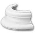 PROFHOME 117200 Halbsäulen Sockel Säule Zierelement Stuckdekor 38,0 cm x 17,0 cm x 19,0 cm Weiß
