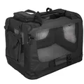 Petigi Tiertransporttasche Transportbox Faltbar Faltbox Hund Transporttasche S-XXXXL 5 Farben schwarz L | 70 cm x 51 cm x 52 cm