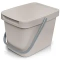 YourCasa Biomülleimer Küche 6L Komposteimer Küche für alltäglichen Biomüll Behälter - Kompostbehälter mit Deckel zum einhängen Bio Eimer Mülleimer Müll Geruchsdicht Bio Mülleimer Küche klein (Beige)