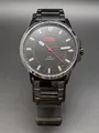 HUGO 1530187 Herren Uhr Armbanduhr Analog Quarz Edelstahl 43mm Schwarz