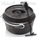 Feuertopf ft1 3 4,5 6 9 12 18 Petromax Dutch Oven inkl. Deckelheber + Rezeptheft