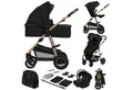 lionelo Kombi-Kinderwagen Amber 3in1, (Set), 3in1/babyschale 0-13kg/Tasche/Moskitonetz/Regenschutz/Boho