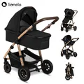 LIONELO® Kinderwagen 3 in 1 Kombikinderwagen Autositz 🔸 Black Onyx