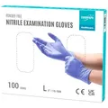 EUROPAPA Nitril-Handschuhe Medical Einmalhandschuhe Untersuchungshandschuhe (100 Stück, puderfrei ohne Latex, Gummihandschuhe) unsteril latexfrei disposible gloves lila L