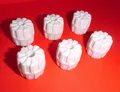 Lego (6118) 6 Hartplastik Räder 22mm D.x24mm, in weiß aus 1704 6983 6814 6898