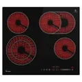 KKT KOLBE Kochfeld Autark Glaskeramik 60 cm | 6,6 kW | 4 Zonen | 9 Stufen | Bräterzone | Dualkochzone | Rahmenlos | Touch Slider | Abschalt-Timer ... - Schwarz