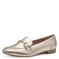 MARCO TOZZI Damen Loafer mit Absatz Elegant Vegan, Beige (Platinum), 41 EU