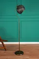 Opviq, Hochwertige Stehlampe, Metallkörper, Jutekappe (30 x 30 cm), Höhe: 165 cm, E27 Fassung (max. 40 W), Schalter am Kabel, , Schwarz, Modern & Industriell.