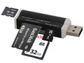 All-in-One Speicherkartenleser Cardreader kompatibel mit SD/Micro SD/M2/M2PRODUO USB Kartenlesergerät Multi Kartenleser Adapter Schwarz