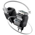 havit 65W USB-C Ladegerät mit Einziehbarem Kabel 4-Port GaN Netzteil Retractable Charger mit Ladekabel für Laptop, Apple Watch Ultra/10/9/SE Serie, iPhone 17/16/15, iPad, Tablet, Galaxy S-A Serie