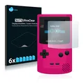 Savvies 6 Stück Schutzfolie für Nintendo Gameboy Color Displayschutz-Folie Ultra-Transparent