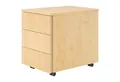 bümö Rollcontainer lite Bürocontainer - mit 3 Schubladen, Dekor: Ahorn mit