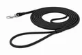 Hundeleine – Trainings- und Suchleine mit Handschlaufe – 5m x 6mm – Flamingo Caspar Schwarz – Biothane – Karabiner verchromt