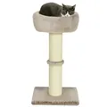 PawHut Kratzbaum 87 cm hoch Katzenbaum mit Bett, dick Stamm, Katzenkratzbaum mit Sisal-Kratzsäulen, für Katzen bis 6 kg, Indoor, Braun