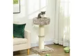 PawHut Kratzbaum 87 cm hoch, mit Bett, dick Stamm, Sisal-Kratzsäulen, für Katzen bis 6 kg, Indoor, Braun