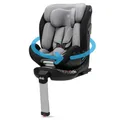 Booboo Safety Barcelona, drehbarer Kindersitz mit Isofix 40-150 cm, Reboarder mit Standfuß, Autositz ab Geburt - Black Grey