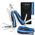 Personalisiertes Multifunktions-Taschenmesser - Vatertagsgeschenk für Papa - praktisches Gadget für Männer - 8in1 Edelstahl Multitool Klappmesser für Camping, Outdoor und Alltag