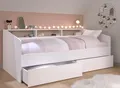 möbelando Stauraumbett >Sleep 4< in 23 - Weiss - 203x113x82cm (LxBxH)