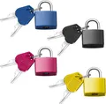 4 Pieces Suitcase Lock Mini Padlock Luggage Locks with Keys Colourful Luggage...