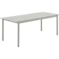 Muuto Linear Steel Gartentisch, 200 x 75 cm, grau