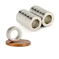 Neodym Magnet Ringmagnete - Magnet Mit Loch Bohrung 6mm - Runder Ring Magnet 10mm x 3mm Scheiben Magnete Stark - Flach Rund - Magnetring Stark [10 Stück]