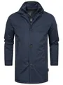 Indicode Herren INOklaho Kurzmantel mit Stehkragen und verdecktem Reißverschluss | Mantel Parka Männer Navy, S
