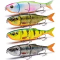 Paradox Fishing Ghost Glider Hecht-Wobbler Set I 4 Stück 13,5cm 21g I Mehrteiliger Swimbait langsam sinkend I Hechtköder mit VMC-Drillingen & Gummiflosse