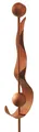 Kobolo Gartenstecker Rusty Drops, 106 cm, Metall braun in Rostoptik, dekorativer Spiralstecker, wetterfest & stabil, stilvolle Gartendeko für Terrasse, Balkon & Vorgarten