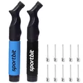 SPORTBIT Ballpumpe mit 5 Nadeln Set - Handpumpensystem zum Aufpumpen - Passt für jeden Sportball Volleyball Basketball Fußball Gymnastik Soccer Ball, Aufblasgerät Luftpump