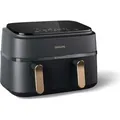 Philips Airfryer 9 L Dual Basket, RapidAir, Digital, schwarz (NA352/00) - Schwarz