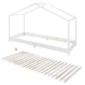 Roba Hausbett, Weiß, Holzwerkstoff, 90x200 cm, Kinder- & Jugendzimmer, Kindermöbel, Kinderbetten, Hausbetten