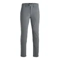 Jack & Jones 12169491, Chino, Erwachsener, Grau, Elasthan, Polyester, Viskose, Nicht bleichen, Natürliche Trocknung