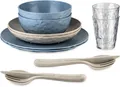 KOZIOL Geschirr-Set CLUB SET SKAGEN (10-tlg), 2 Personen, Kunststoff, spülmaschinengeeignet, melaminfrei, CO² neutrale Produktion