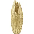 Kare Design Vase Feathers Gold, Feder Design, Bodenvase, Deko Vase, Blumenvase, Accessoire, Modern, Tischvase, Wohnzimmer Dekoration, 80x34x34 cm (H/B/T)