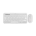 Logitech Pebble 2 Combo Weiß - Schlanke Multi-Device Bluetooth-Tastatur und -Maus mit anpassbaren Tasten