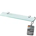 bonsport Glasregal Wandregal für Badezimmer Klarglas - Glas Regal aus 6 mm Sicherheitsglas 60cm - Glasablage Glasregalboden Badablage