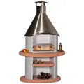 WELLFIRE Grillkamin Duna Colora, BxTxH: 110x73x192 cm grau