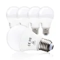 B.K.Licht 5er Set LED E27 9W 806lm warmweiß Glühbirne Leuchtmittel Weiß