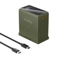 SMALLRIG Akku für NP-F970 10500mAh Replacement Battery für Sony NP-F970 F750 F550, PD 36W USB-C 3,5H Schnellladung, Kamera-Akku mit OLED-Bildschirm für Kamera, Videoleuchte, Camcorder, Grün - 4577