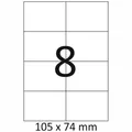 Etiketten A4 105 x 74mm 100 Blatt = 800 Stück