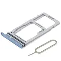 MMOBIEL Dual SIM Kartenhalter Kompatibel mit Samsung Galaxy S10 / S10 Plus 2019 - SIM Card Tray Schlitten - Inkl. Gummidichtung und SIM Pin - Blau