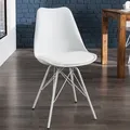 riess-ambiente Retro Stuhl SCANDINAVIA MEISTERSTÜCK weiß Esszimmerstuhl Essstuhl Konferenzstuhl