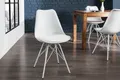 riess-ambiente Esszimmerstuhl SCANDINAVIA MEISTERSTÜCK weiß / weiß, Esszimmer · Kunstleder · Metall · Retro Design