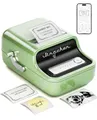 Etikettiermaschine mit 1 Rolle kostenlosem Klebeband NIIMBOT B21 Vintage 50mm Breite Business Thermo Label Drucker Etikett Writer für Home Office Organisation kommerzielle Nutzung (Grün)