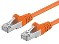 PremiumCord Netzwerkkabel, Ethernet, LAN & Patch Kabel CAT6a, 10Gbit/s, S/FTP PIMF Schirmung, AWG 26/7, 100 Prozent Cu, schnell flexibel und robust RJ45 kabel, orange, 7m