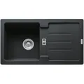 FRANKE Einbauspüle Smart Strata Einbauspüle STG 614-78 Onyx Drehknopf ab 45cm